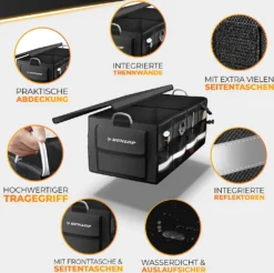 Dunlop Kofferraumtasche Auto Kofferraum Organizer Mit Notfall Taschenlampe -Duswagen Verkaufe 8aa47828cd86f30151491c1008a68673
