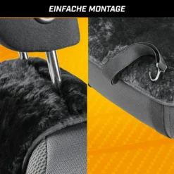 WALSER Autositzbezug Lammfell, Lammfellbezug Cosmo, Autoschonbezug Lammfell, Autositzauflage Lammfell, Sitzauflage Echt Lammfell Schwarz 20012 -Duswagen Verkaufe 8b3b1841e3a29eaa634e80454527832a