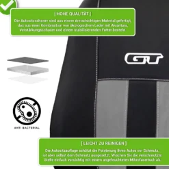 Autositzbezüge 2+3 - Universal Auto Sitzauflagen Set - Dreilagig Auto Sitzbezüge Mit Reißverschluss - Schwarz Schonbezüge Auto - GT-Blau -Duswagen Verkaufe 8d2c884fd32b573a4317dca6f6786b0e
