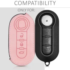 Kwmobile Autoschlüssel Hülle Kompatibel Mit Fiat Lancia 3-Tasten Klapp Autoschlüssel - Nubuklederoptik - Kunstleder Schutzhülle Schlüsselhülle Cover - Altrosa -Duswagen Verkaufe 916b6c81a25a241b1f1bdddc0fadc33a