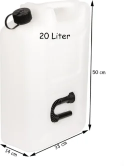 20 Liter Benzinkanister Mit Kindersicherung - Aus Kunststoff - Mit Ausfüllrohr - Transparent -Duswagen Verkaufe 9263ce0bdfb78a5fc06b429f97061bc7
