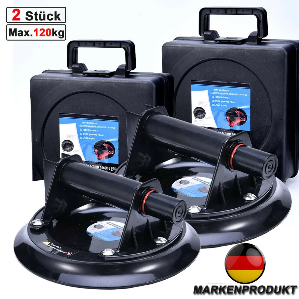 2stk 8" Saugheber Glasheber Vakuum-heber Plattenheber Glassauger Pumpensauger Sauggriff Mit Koffer Scheibenheber KFZ Glassauger Saughalter Plattenheber Gummisauger Pumpsauger Sauggriff Plattenheber Fliesenheber Glasheber 4 2stk 8" Saugheber Glasheber Vakuum-heber Plattenheber Glassauger Pumpensauger Sauggriff Mit Koffer Scheibenheber KFZ Glassauger Saughalter Plattenheber Gummisauger Pumpsauger Sauggriff Plattenheber Fliesenheber Glasheber – Bild 2