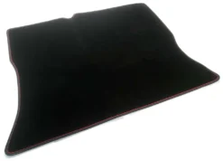 Volkswagen Kofferraummatte Für VW Golf II 2 & GTI Passend Velours Premium Kofferraum Matte Schutzmatte, Edles Rotes Zierband