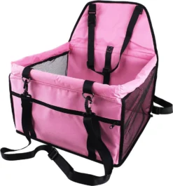 Hunde Autositz Hundesitz Wasserdicht Haustierdecke Rückbank & Vordersitz Einzelsitz Tragetasche Für Kleine Mittlere Hunde Katzen,Pink