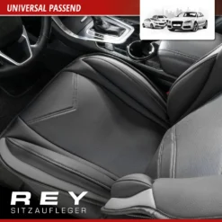 WALSER Sitzauflage Auto Rey, Sitzschoner Auto Schwarz/grau, Universal Auto Sitzauflagen, Autositzauflage Vordersitze, Sitzbezug Auto Vordersitze, Sitzkissen Auto Sportlook, Sitzbezüge Auto Für PKW/LKW