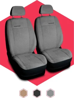 Autositzbezüge Universal Schonbezüge Sitzauflage PKW Schonbezug 1+1 Vorne Grau