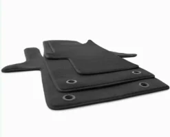 Volkswagen Fußmatten Passend Für VW T5 T6 Multivan Bus (alle 2-Sitzer) Velours Automatten 3-teilig Schwarz