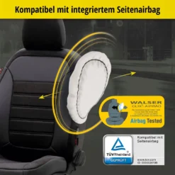 WALSER Passform-Sitzbezug Bari, Schonbezug Kompatibel Mit Mercedes-Benz VITO Mixto W447 10/2014-Heute, 2 Einzelsitzbezüge Normalsitze -Duswagen Verkaufe a6d1d3a4de0093fbe6a11473ded4174e 1