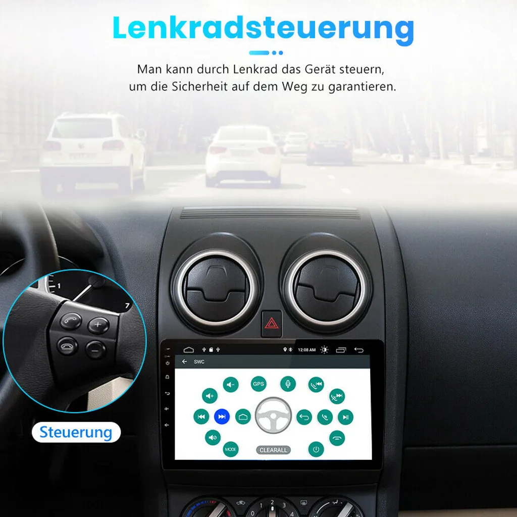 Nissan Qashqai Android 11 Autoradio 9" Touchscreen BT GPS Navi Carplay 2GB RAM 32GB ROM 5 Nissan Qashqai Android 11 Autoradio 9" Touchscreen BT GPS Navi Carplay 2GB RAM 32GB ROM – Bild 3