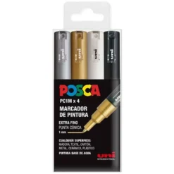 Set Di Pennarelli POSCA PC-1M BWSG 4 Pezzi