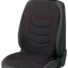 Weiche Universal Auto Sitzauflage Elegance Schwarz Rot Hohes Rückenteil, 30 Grad Waschbar, Alle PKW