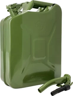 Kraftstoffkanister 20 Liter Metall Mit Ausgießer Benzinkanister, Grün