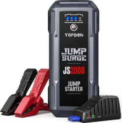 TOPDON 2000A 16000mAh 12V Starthilfekabel JS2000 Aktualisierte Version Starthilfe Powerbank Auto Starthilfe Auto KFZ Starthilfe Autobatterie-Starter Jump Starter