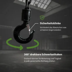 TrutzHolm® Flaschenzug Seilzug Kettenzug Hebezug Ratschenzug 1000 Kg / 1 T Tragkraft - 3000 Mm / 3 M Hubhöhe - HSZ - Rund -Duswagen Verkaufe c3a35a089eb264a95d0e6862fc8d966c