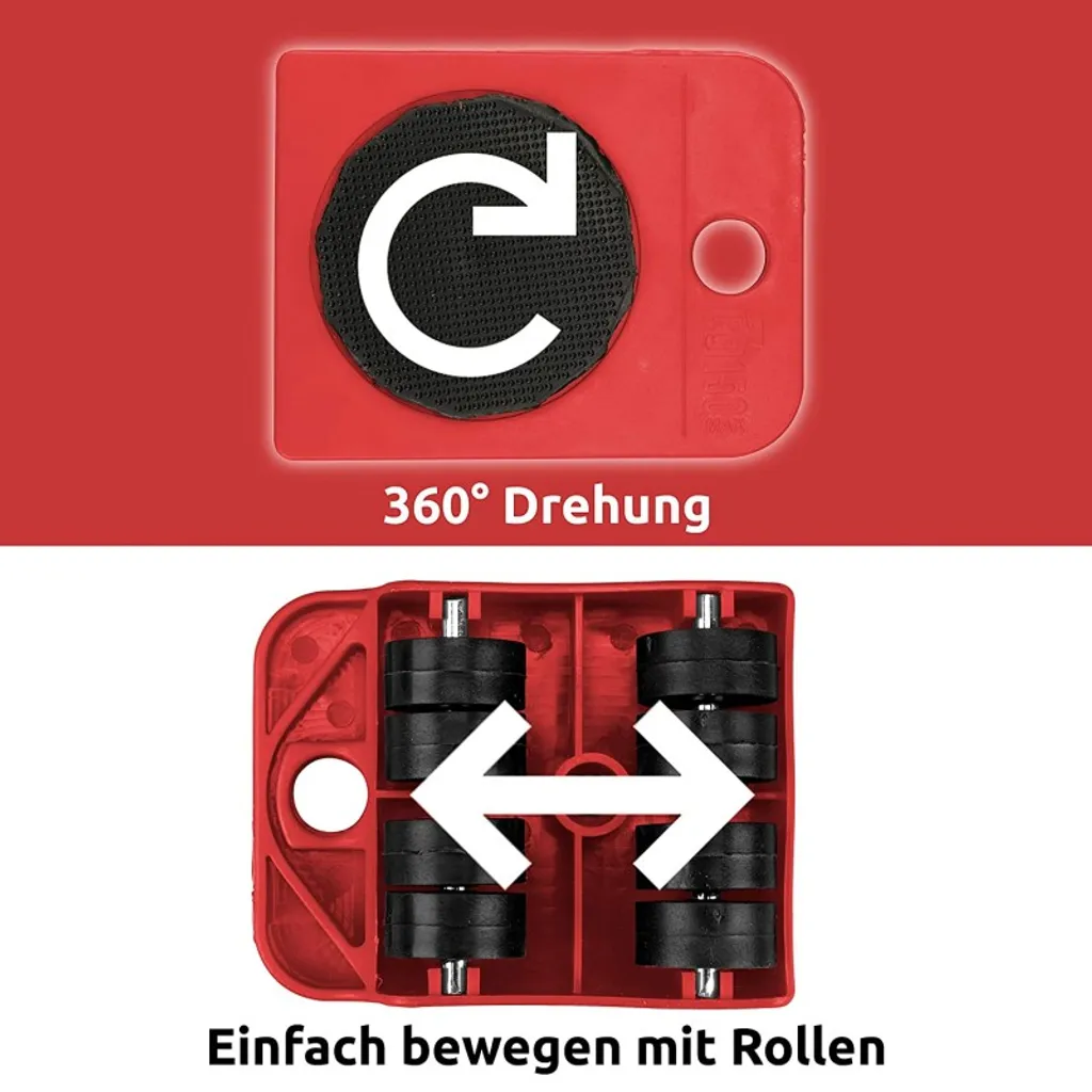 Möbelheber / Türheber, Set Mit 1 Hebevorrichtung 150kg + 4 Rollen 8 Möbelheber / Türheber, Set Mit 1 Hebevorrichtung 150kg + 4 Rollen – Bild 6