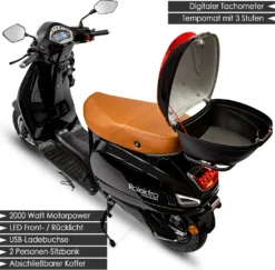 Elektroroller Motoroller Cityroller Retro Rolektro 45 V.2021schwarz -Duswagen Verkaufe c892d7da28d0ce300461edc71fead773