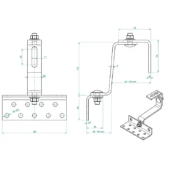 Mucola Solaranlage Dachhaken Dachhalter A2 Edelstahl 3-fach Verstellbar Photovoltaik Halterung PV Dachhalterung Haken Entgratet Befestigung Balkonkraftwerk -Duswagen Verkaufe cb18015d93bbcc1c0197c689940766cb