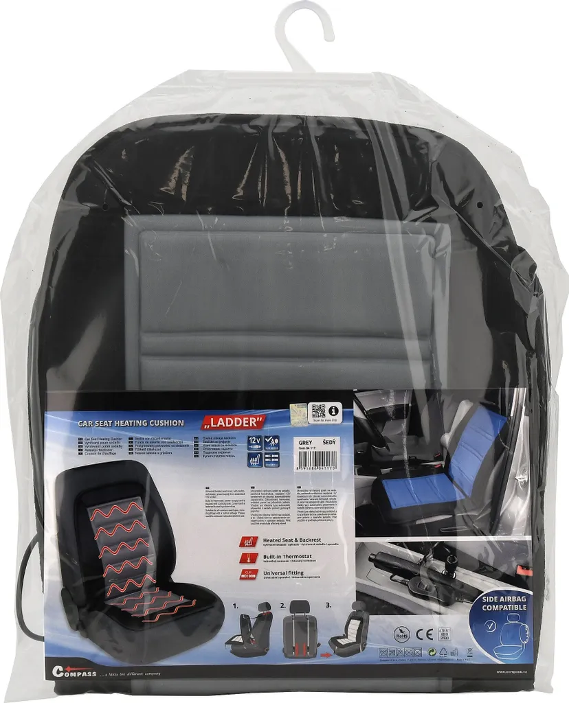Compass 04117 - Beheizter Sitzbezug 12V Ladder Mit Thermostat Grau 6 Compass 04117 - Beheizter Sitzbezug 12V Ladder Mit Thermostat Grau – Bild 4