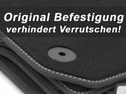 Volkswagen Fußmatten Für VW ID3 ID.3 Passend (Ziernaht Silber) Velours Premium Automatten Matten Innen Schwarz, 4-tlg -Duswagen Verkaufe cfe2105cbc8d1c229b35c47d313108e8