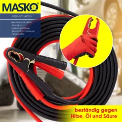 MASKO® Starthilfekabel Überbrückungskabel Für Benzin- Und Dieselmotoren, 6/12/24 Volt. Auto Motorrad Starterkabel Aus Kupfer Inkl. Handschuhe Und Tragetasche (25mm² 1200A / 30mm² 1500A), Größe:6m / 1500amp -Duswagen Verkaufe d09ebfd5d0c039c339b0f5744993253b
