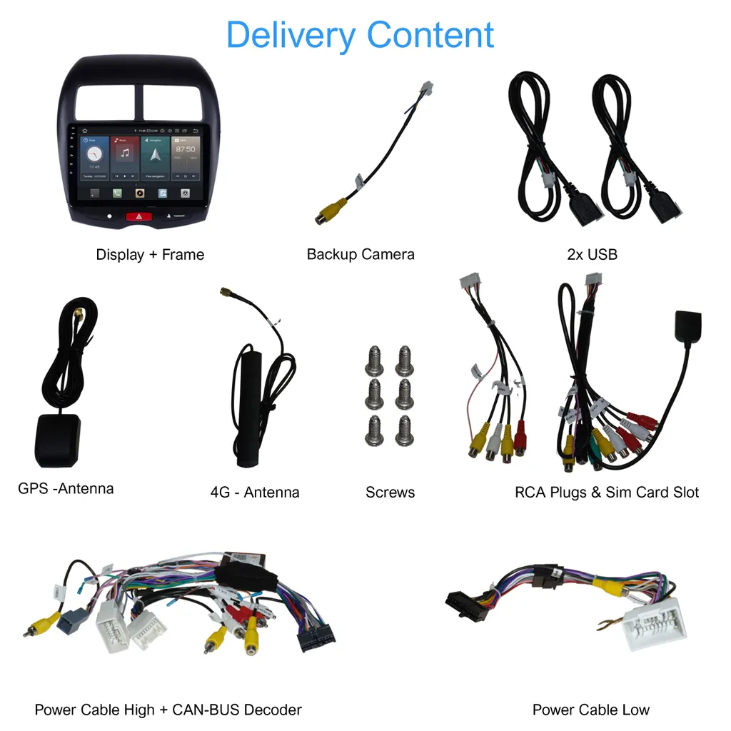 Für Mitsubishi ASX Peugeot 4008 10" Touch Android Autoradio GPS Navi CarPlay 5 Für Mitsubishi ASX Peugeot 4008 10" Touch Android Autoradio GPS Navi CarPlay – Bild 3