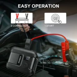 2000A Peak 20000mAh Starthilfekabel, 4 IN 1 Starthilfe Powerbank Auto Starthilfe Auto KFZ Autobatterie-Starter Jump Starter Ladegerät Booster Autobatteries,150psi Elektrische Luftpumpe Kompressor -Duswagen Verkaufe d234ced252439c21ffc6f8c0a2a817e1