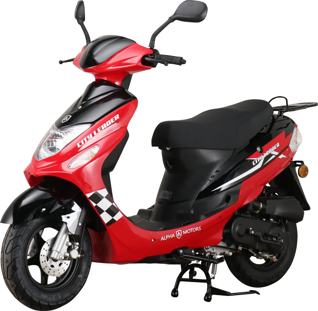Motorroller CityLeader 50 Ccm 45 Kmh EURO 5 Rot 4 Motorroller CityLeader 50 Ccm 45 Kmh EURO 5 Rot – Bild 2