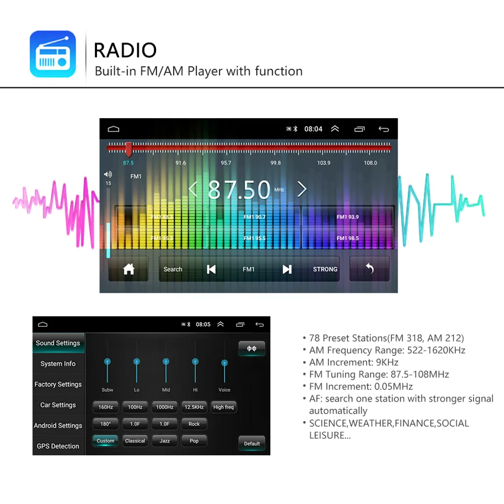 Eunavi 7 "Android Auto Multimedia Player 2 Din WIFI GPS Navigation Autoradio Für Skoda VW Passat B6 Polo Golf 4 5 Touran Seat FM 9 Eunavi 7 "Android Auto Multimedia Player 2 Din WIFI GPS Navigation Autoradio Für Skoda VW Passat B6 Polo Golf 4 5 Touran Seat FM – Bild 7