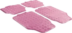 Auto Gummi Fußmatten Universal Alu Riffelblech Optik 4-teilig Chrom Pink -Duswagen Verkaufe df466624ace106692b9b190dbbd9b669