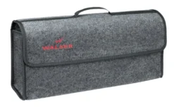 Große Kofferraum Auto KFZ Tasche XXL Grau Mit Klettverschluss+Druckknöpfen 57x21x16 Cm, Werkzeugtasche, Auto Organizer