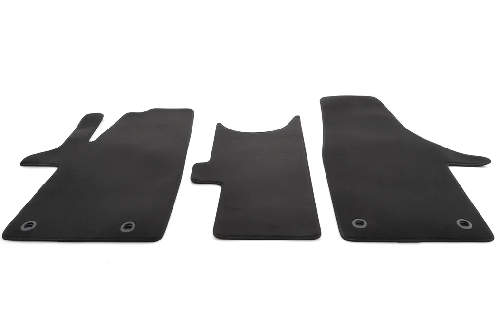 Volkswagen Fußmatten Passend Für VW T5 T6 Multivan Bus (alle 2-Sitzer) Velours Automatten 3-teilig Schwarz 6 Volkswagen Fußmatten Passend Für VW T5 T6 Multivan Bus (alle 2-Sitzer) Velours Automatten 3-teilig Schwarz – Bild 4