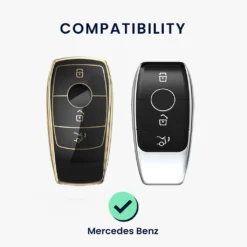 Kwmobile Autoschlüssel Hülle Kompatibel Mit Mercedes Benz Smart Key Autoschlüssel (nur Keyless) - Schlüsselhülle Silikon Cover - Schwarz Gold -Duswagen Verkaufe e838e966a71ecaa723f6f6deff8f1171