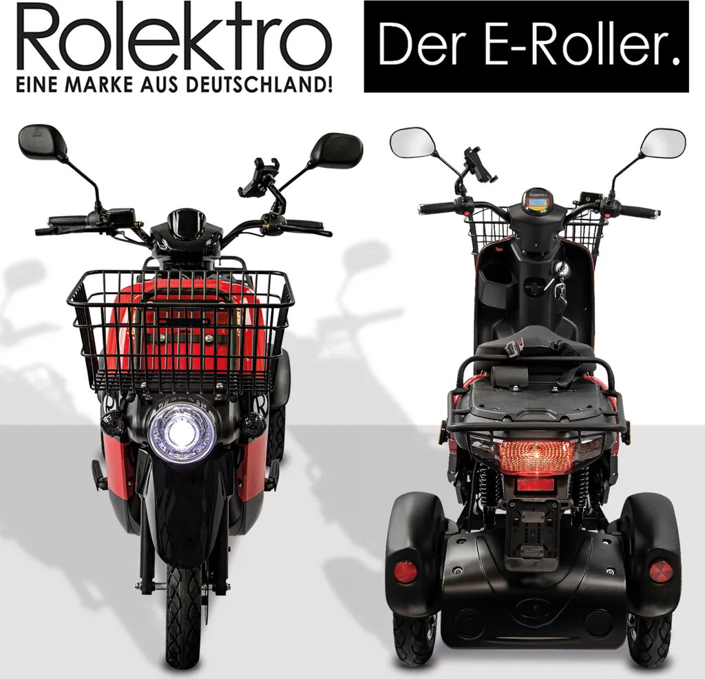 Rolektro, E-Carrier 25 V.3 Lithium, Rot, Ohne Koffer, 60V-32,5Ah Akku, 1000 Watt 6 Rolektro, E-Carrier 25 V.3 Lithium, Rot, Ohne Koffer, 60V-32,5Ah Akku, 1000 Watt – Bild 4