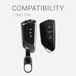 Kwmobile Autoschlüssel Hülle Kompatibel Mit VW Golf 8 3-Tasten Autoschlüssel - Hardcover Metall Schutzhülle Dunkelgrau -Duswagen Verkaufe f05d1a2c40d073d45da0c3b4ee980577