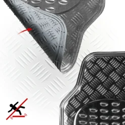 WALSER Gummimatten, Universal Automatte Metallic, Fußmatten Komplettset Riffelblech, Schutzmatte Silber, Zuschneidbare Schmutzfangmatte 28020 -Duswagen Verkaufe f08c052fd29f2e20983152fdce6b61bb