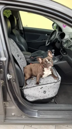 Autositzschoner Hundedecke VORDERSITZE Auto Hund Decke Vorne Sitzbezug 4A. Grau - Pfoten/Knochen -Duswagen Verkaufe f1fdc5160b29aeb04c46c08bfe703d63