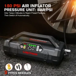 Auto-Starthilfe Mit Luftkompressor 1500A 18000mAh 12V Autobatterie-Booster Für Bis Zu 7L Gas Oder 4,5L Diesel, 150 PSI Reifenfüller Mit Digitalem Bildschirm｜Lokithor JA300 -Duswagen Verkaufe f262bb5697d776304004b46a4ca78d3a