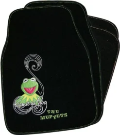 Auto Fußmatten Set The Muppets Design Velour Autoteppich 4-teilig Vorne Hinten