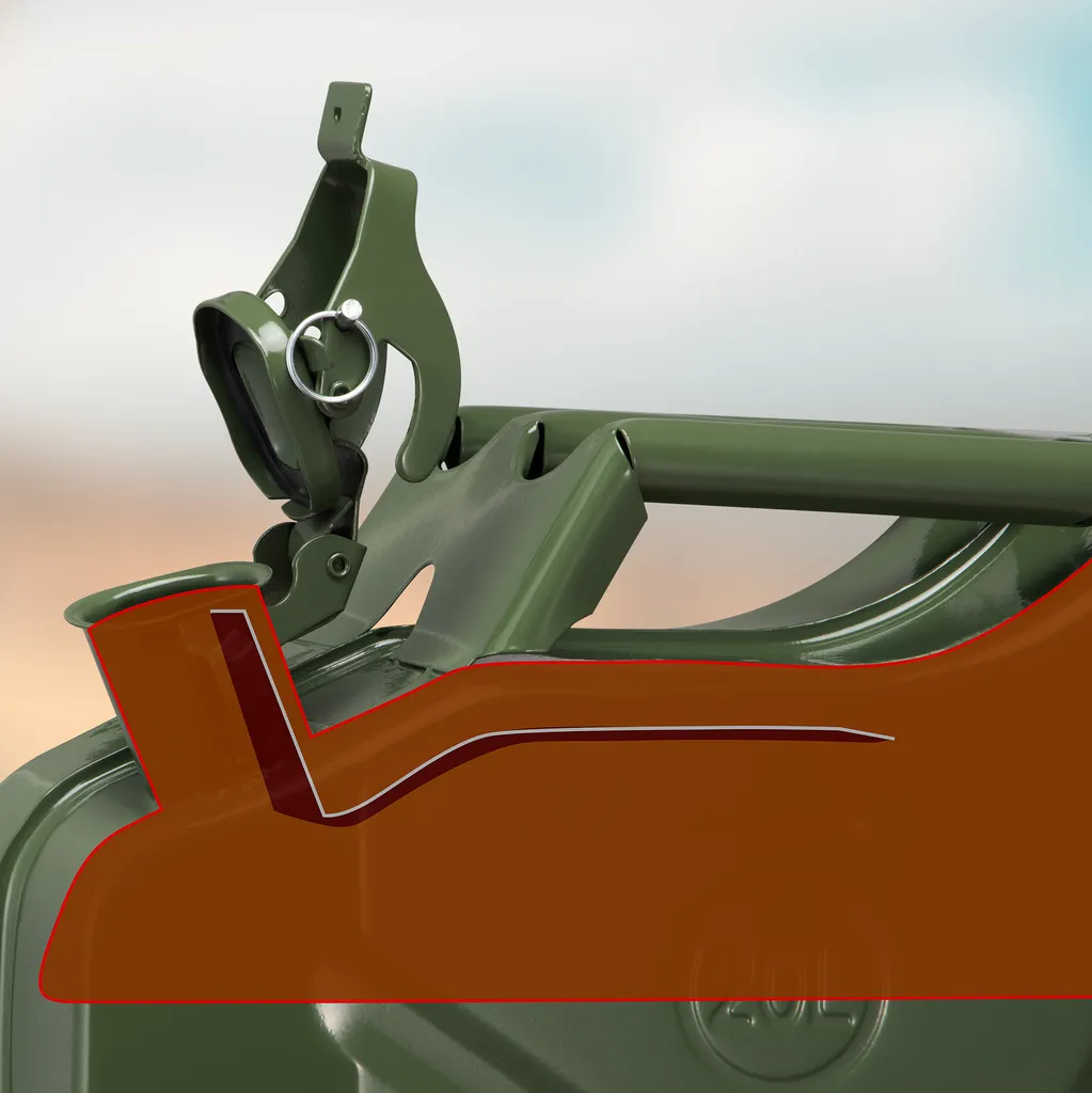 3x Monzana Benzinkanister 20L Metall Mit Ausgießer UN-Zulassung Diesel Kraftstoffkanister Metallkanister Reservekanister 6 3x Monzana Benzinkanister 20L Metall Mit Ausgießer UN-Zulassung Diesel Kraftstoffkanister Metallkanister Reservekanister – Bild 4