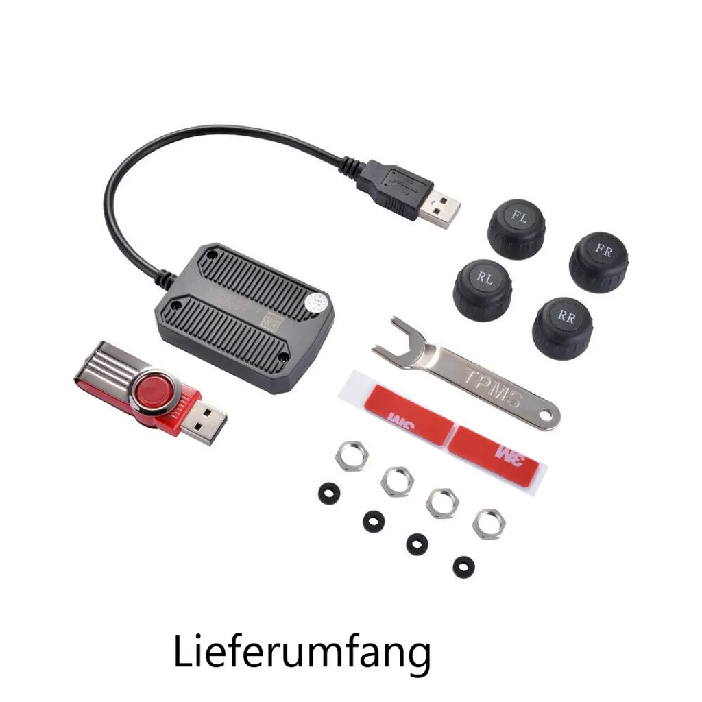 TPMS Reifendruckkontrollsystem Für Android Autoradio Mit 4 Externen Sensoren 4 TPMS Reifendruckkontrollsystem Für Android Autoradio Mit 4 Externen Sensoren – Bild 2