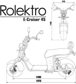 Rolektro, E-Cruiser 45 Lithium-2, Schwarz, 2 X 60V-20Ah Akkus, 1500 Watt -Duswagen Verkaufe faf38de5c2bd1e61b3c8d6828c5272c9